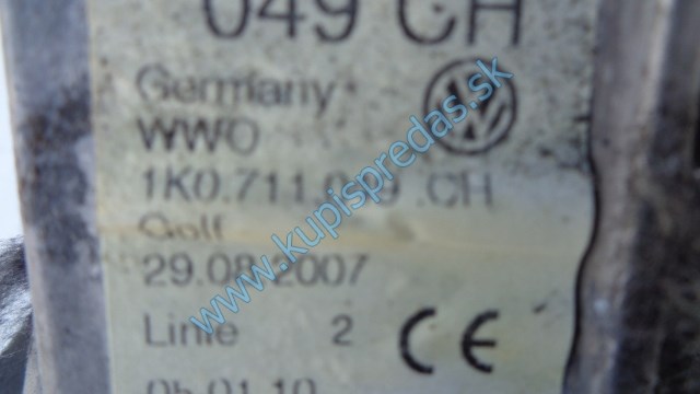 rýchlostná páka na vw volkswagen golf 6 1,6tdi, 1K0711049